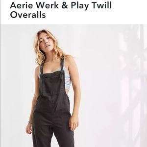Super cute never been worn aerie overalls with ties